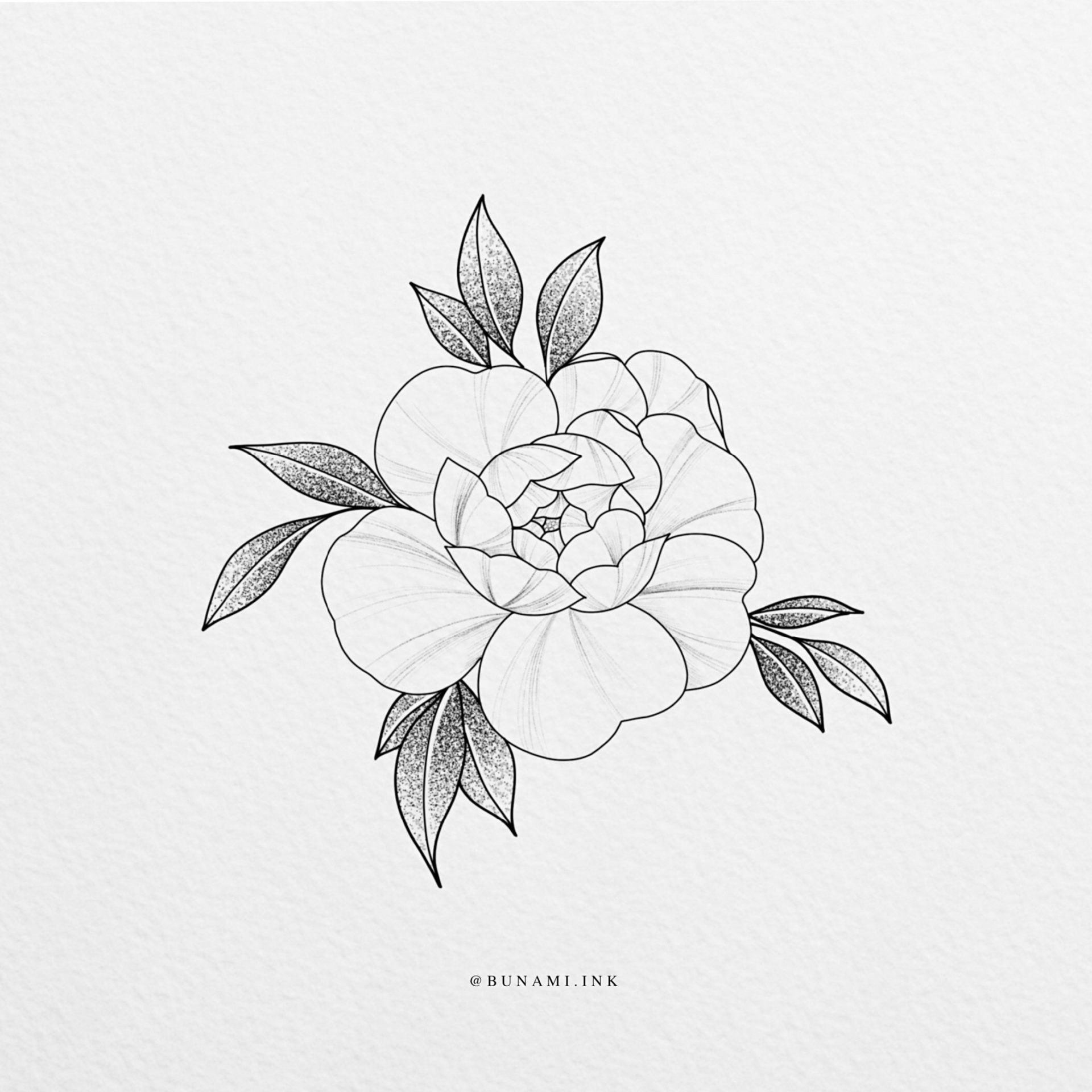 Little peony by Alina BUNAMI INK 2018-12-05