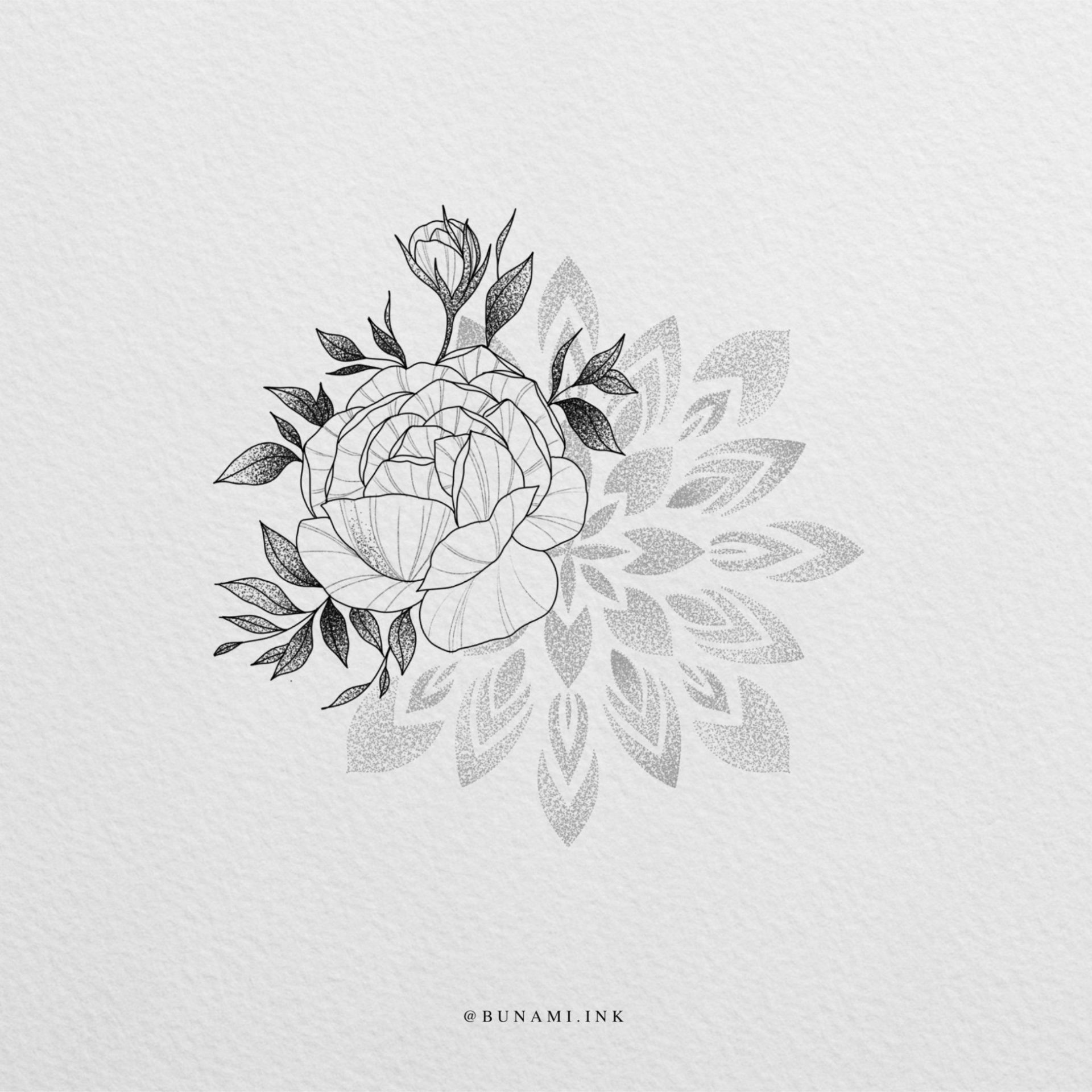 Peony Mandala by Alina BUNAMI INK 2019-03-09