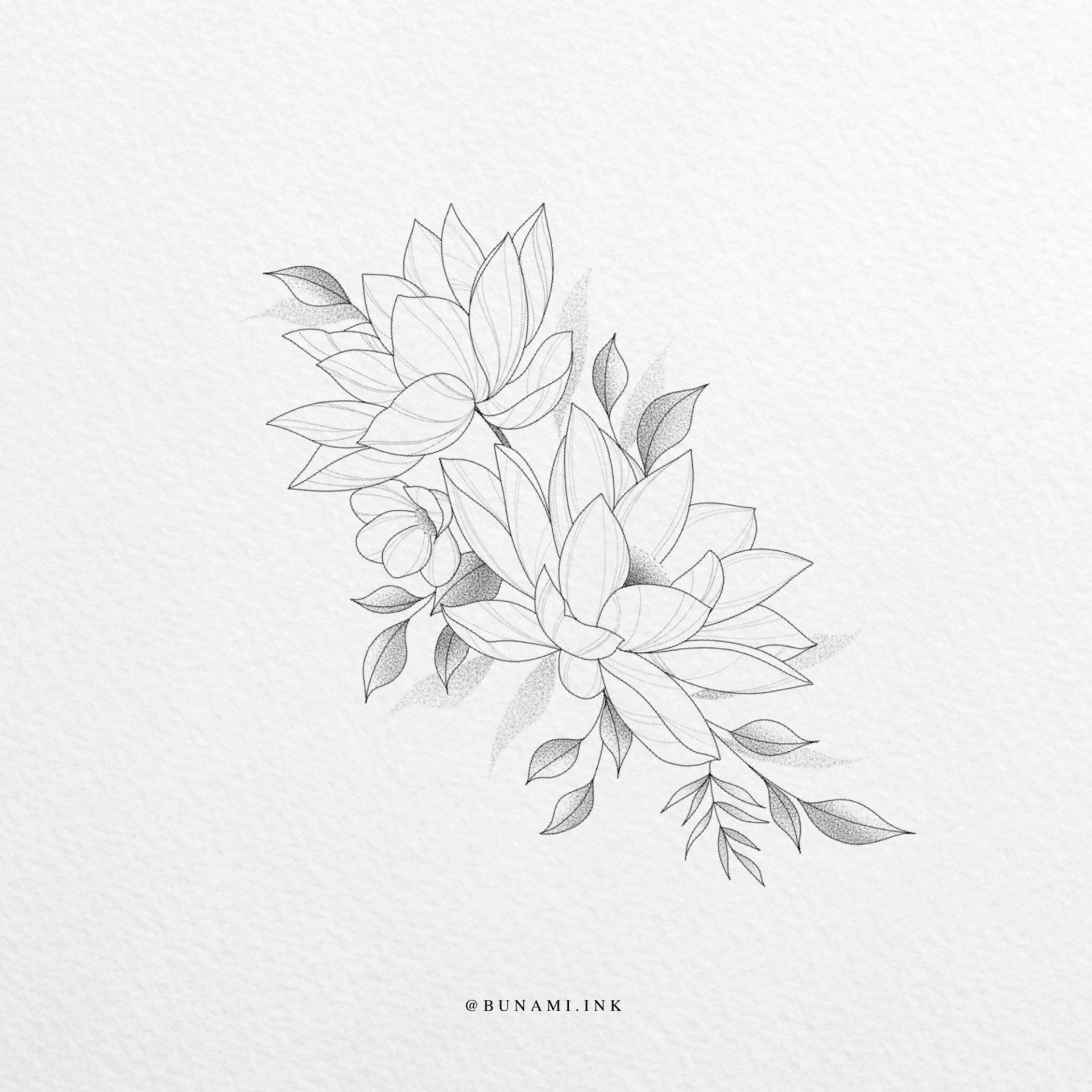 Lotus floral by Alina BUNAMI INK 2019-10-19