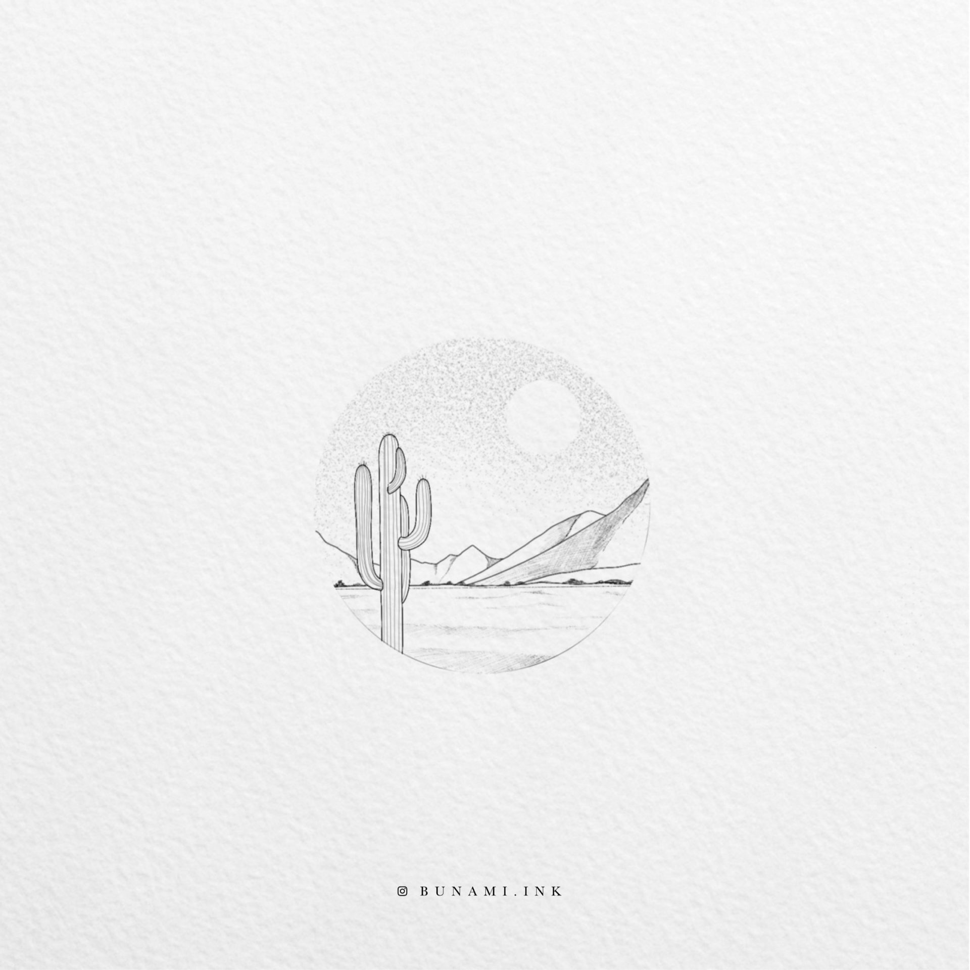 Desert landscape by Alina BUNAMI INK 2020-02-25