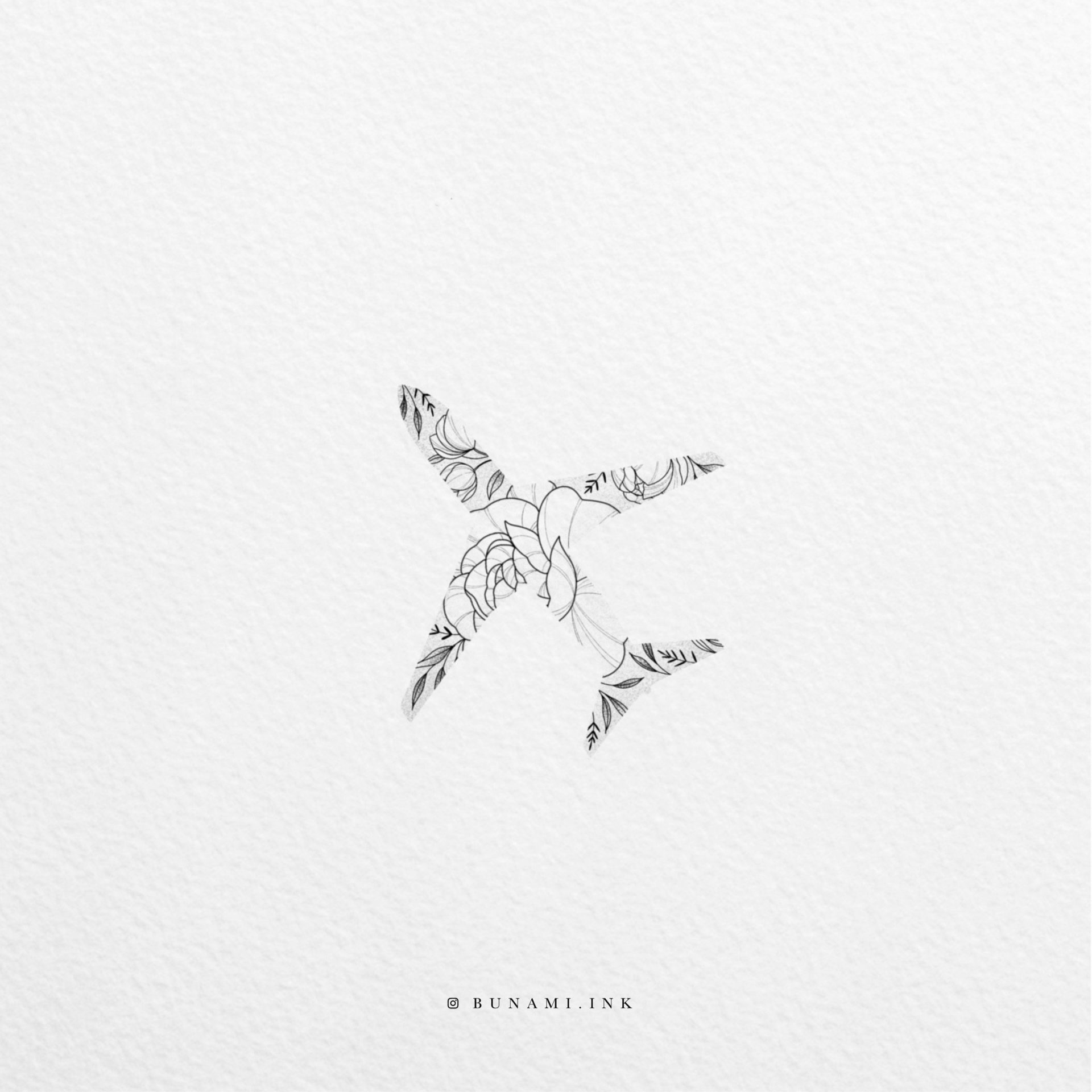 Floral plane by Alina BUNAMI INK 2020-02-05