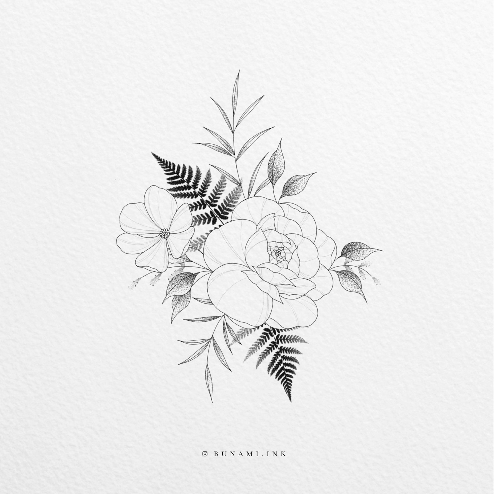 Big fern floral by Alina BUNAMI INK 2020-02-18