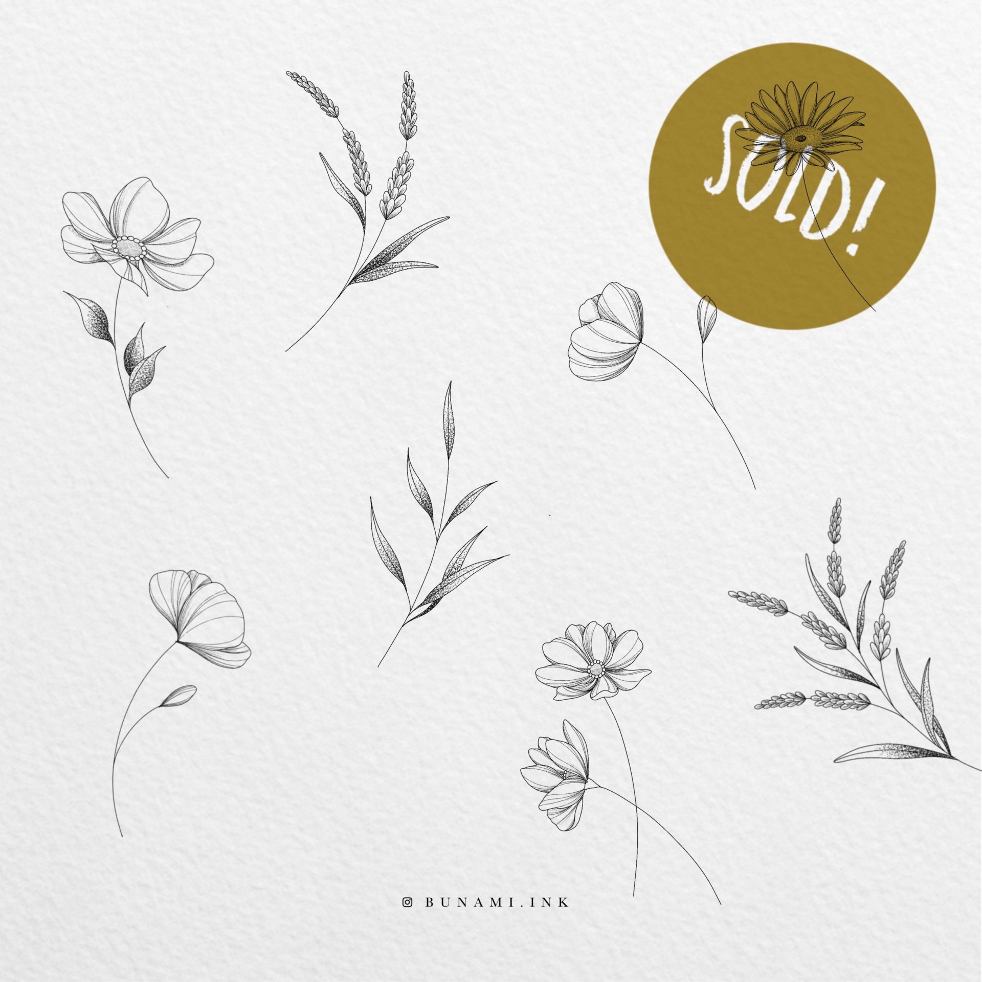 Tiny flower concept by Alina BUNAMI INK 2020-03-30