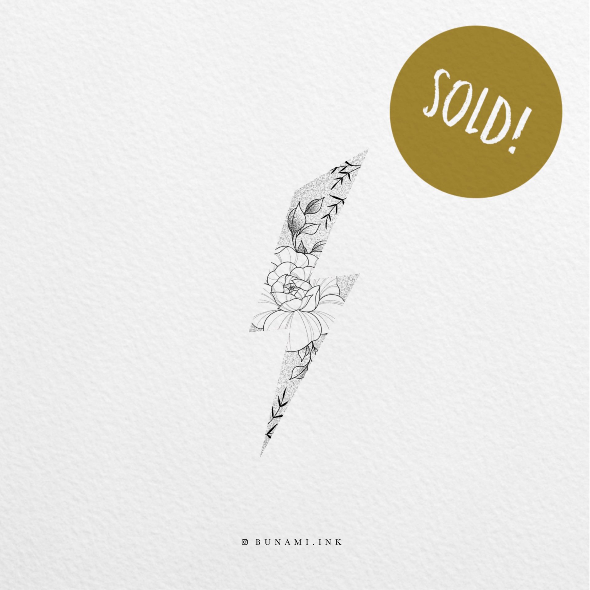 Floral Thunderbold by Alina BUNAMI INK 2020-08-05