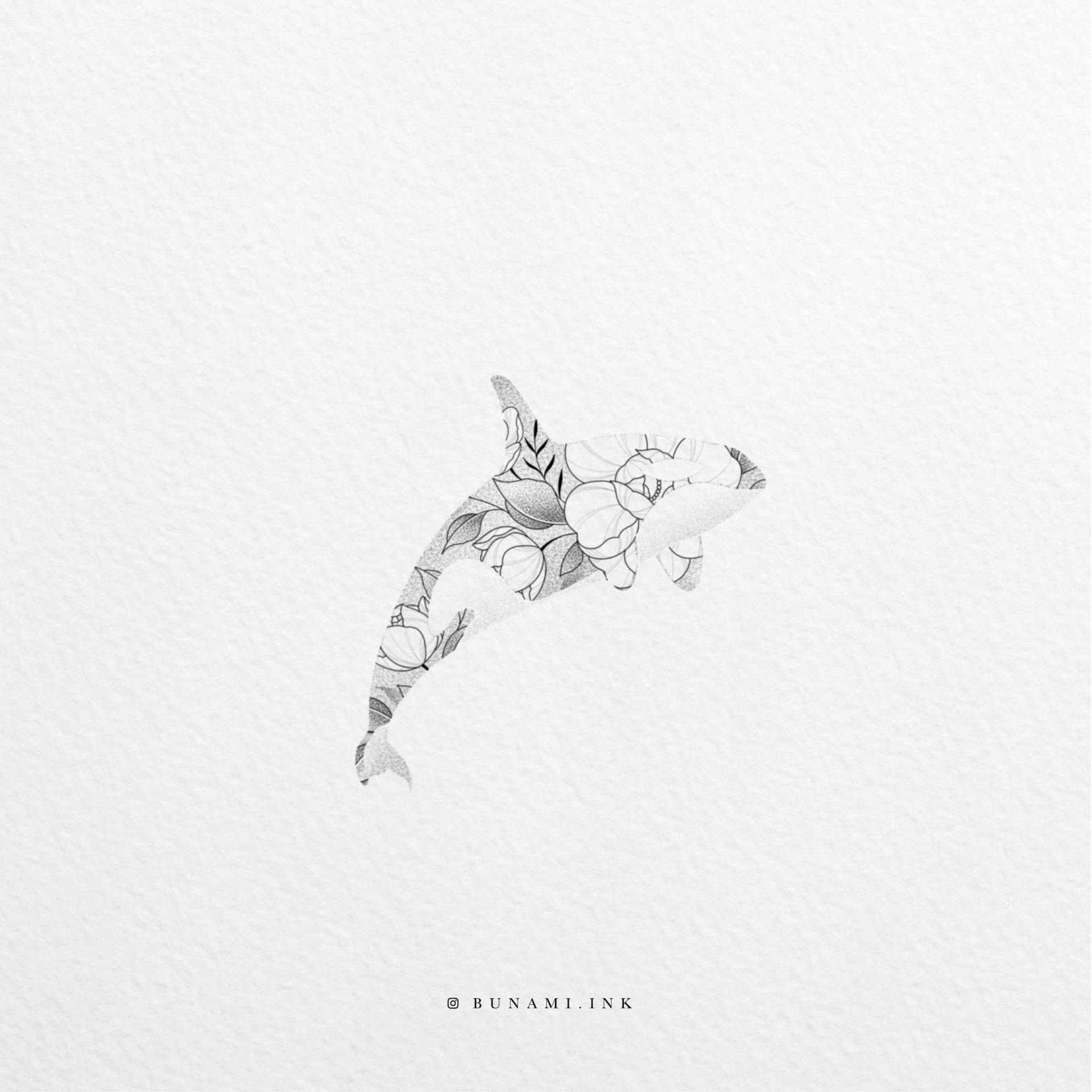 Floral Orca by Alina BUNAMI INK 202-09-22