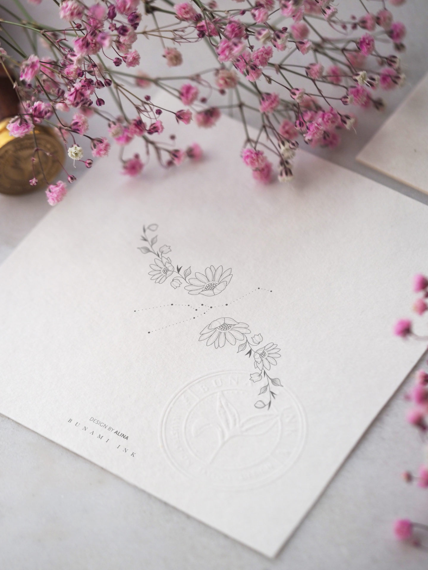 Taurus birthflower bracelet by Alina BUNAMI INK 2022-04-18
