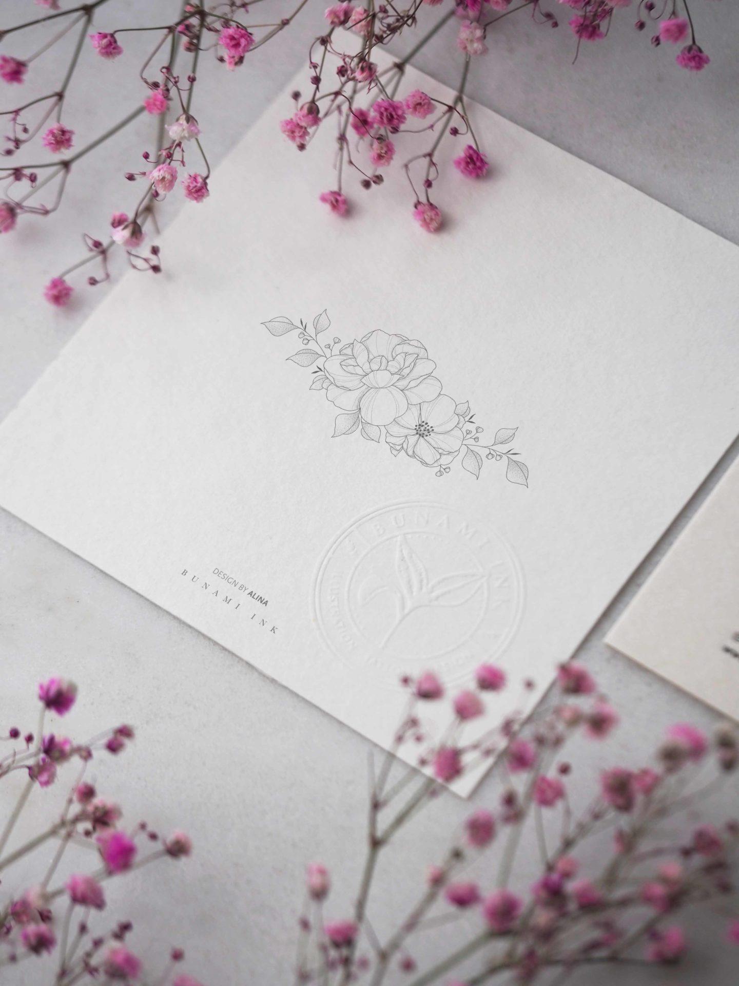 Peony and Blossom Bangle Bunami Ink