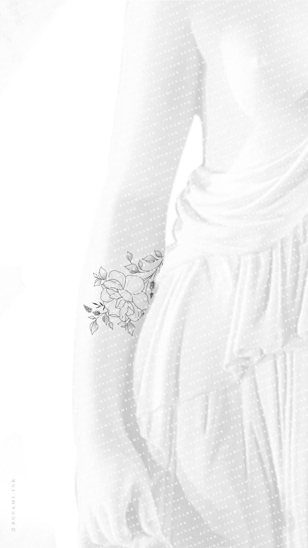 Peony & lavender branch by Alina BUNAMI INK 2022-10-31
