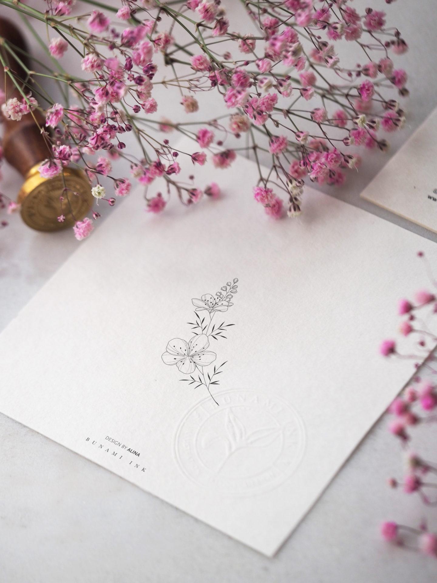 Cherry blossom branch by Alina BUNAMI INK 2022-11-22