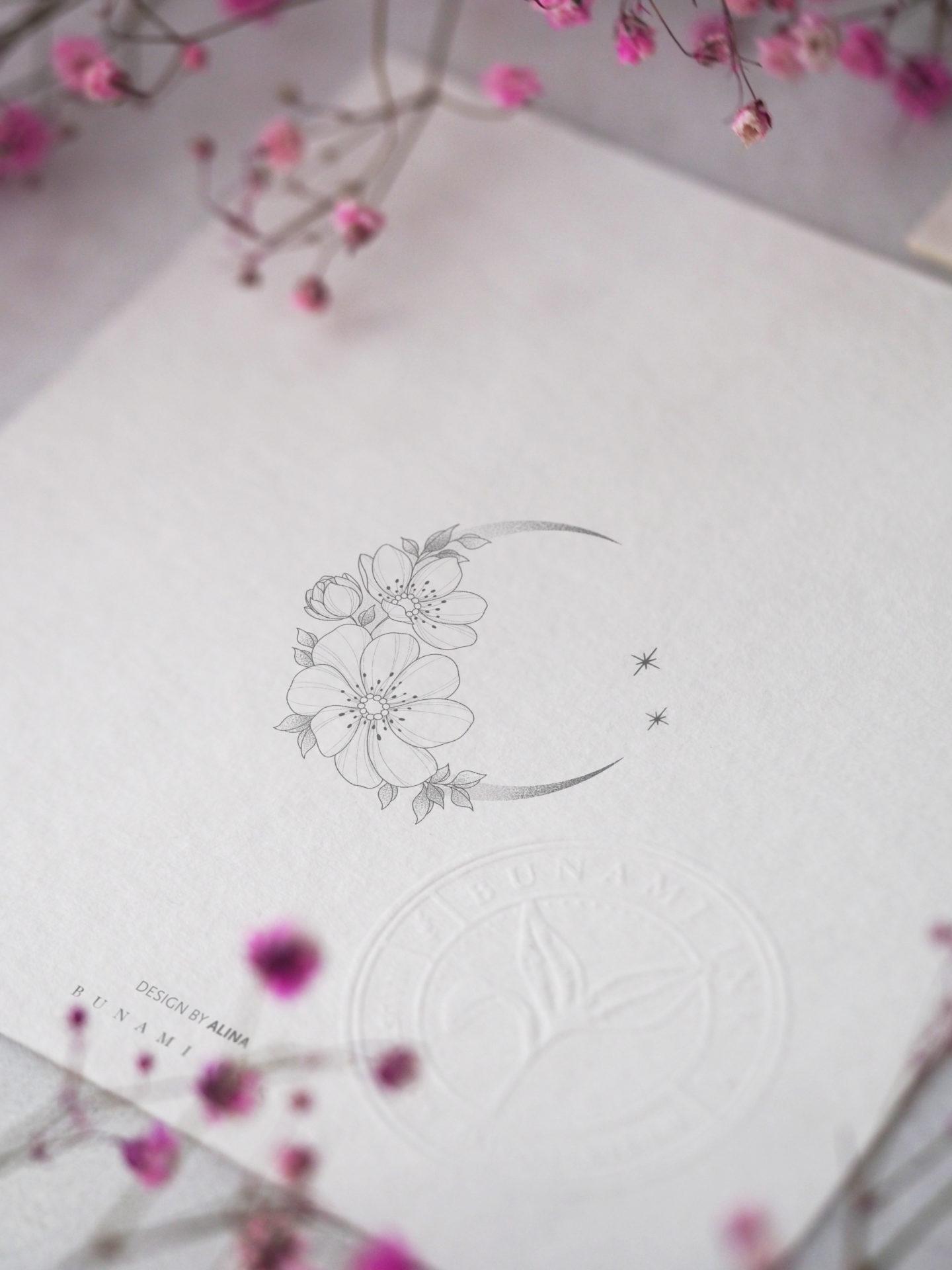Cosmos, moon & stars by Alina BUNAMI INK 2023-02-23