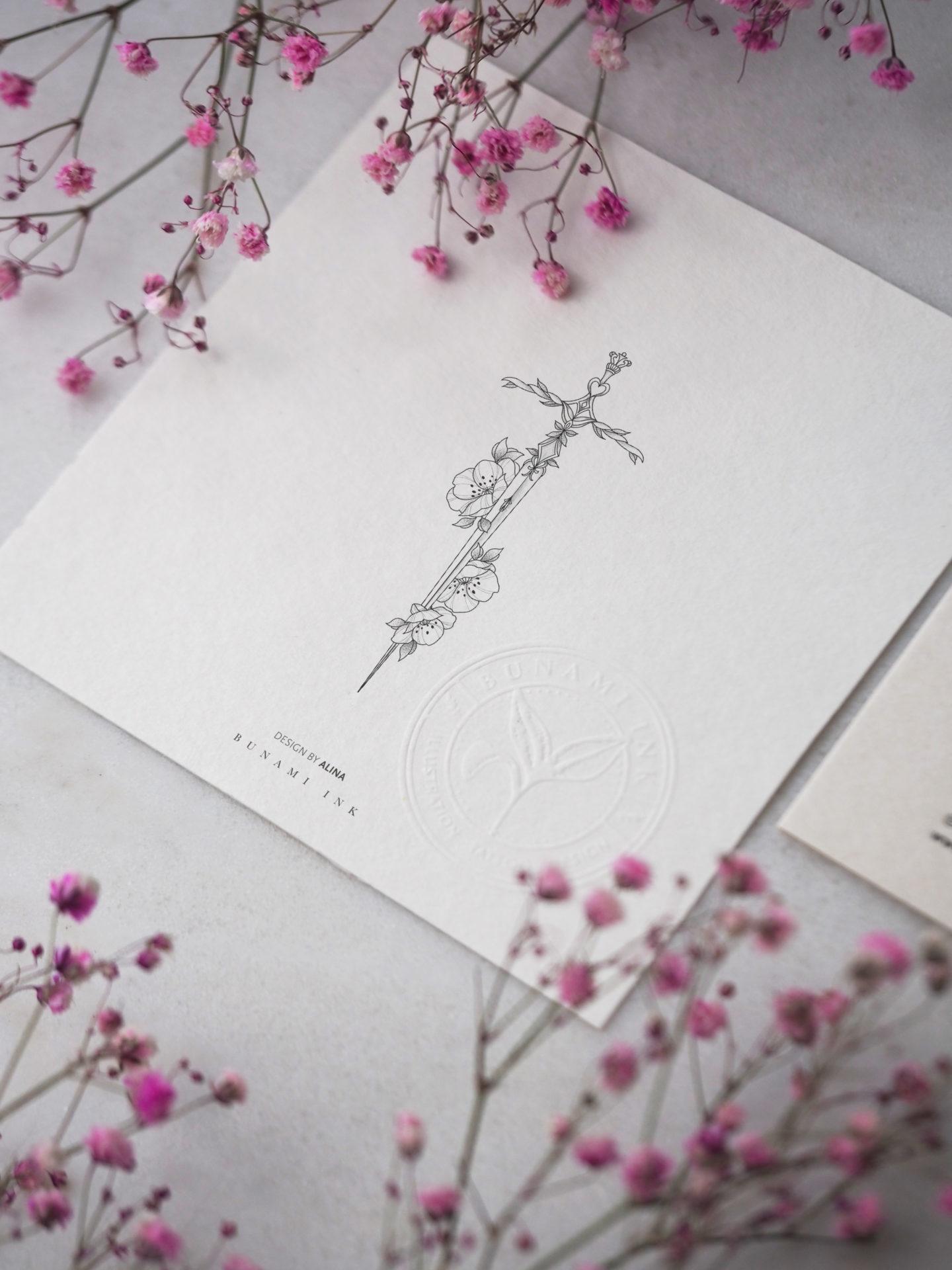 Sword & poppies by Alina BUNAMI INK 2023-02-23