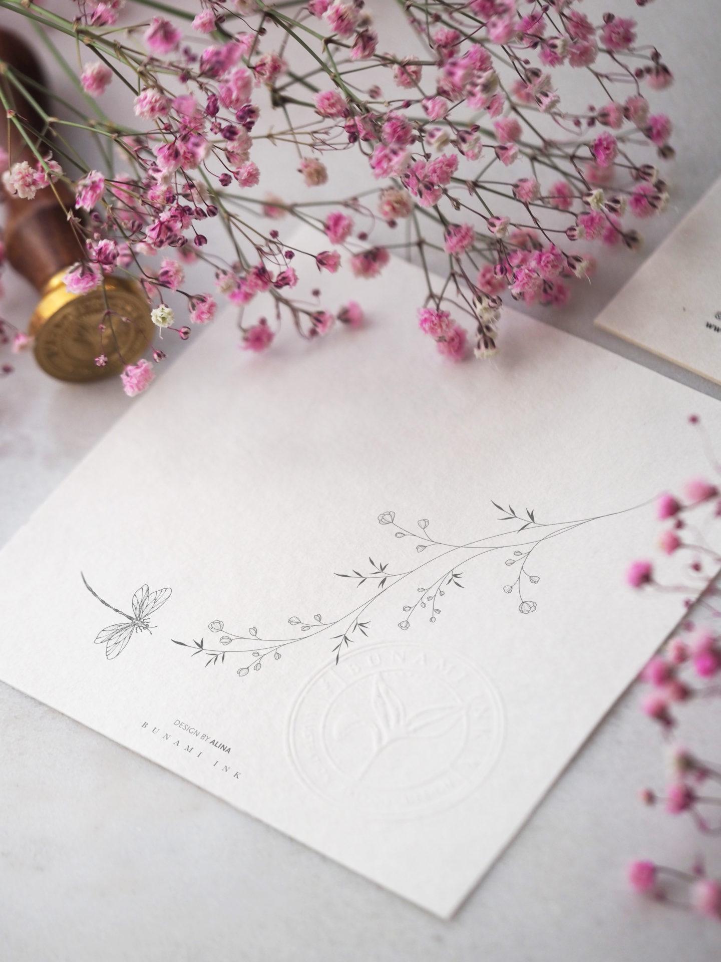 Dragonfly branch by Alina BUNAMI INK 2023-03-30