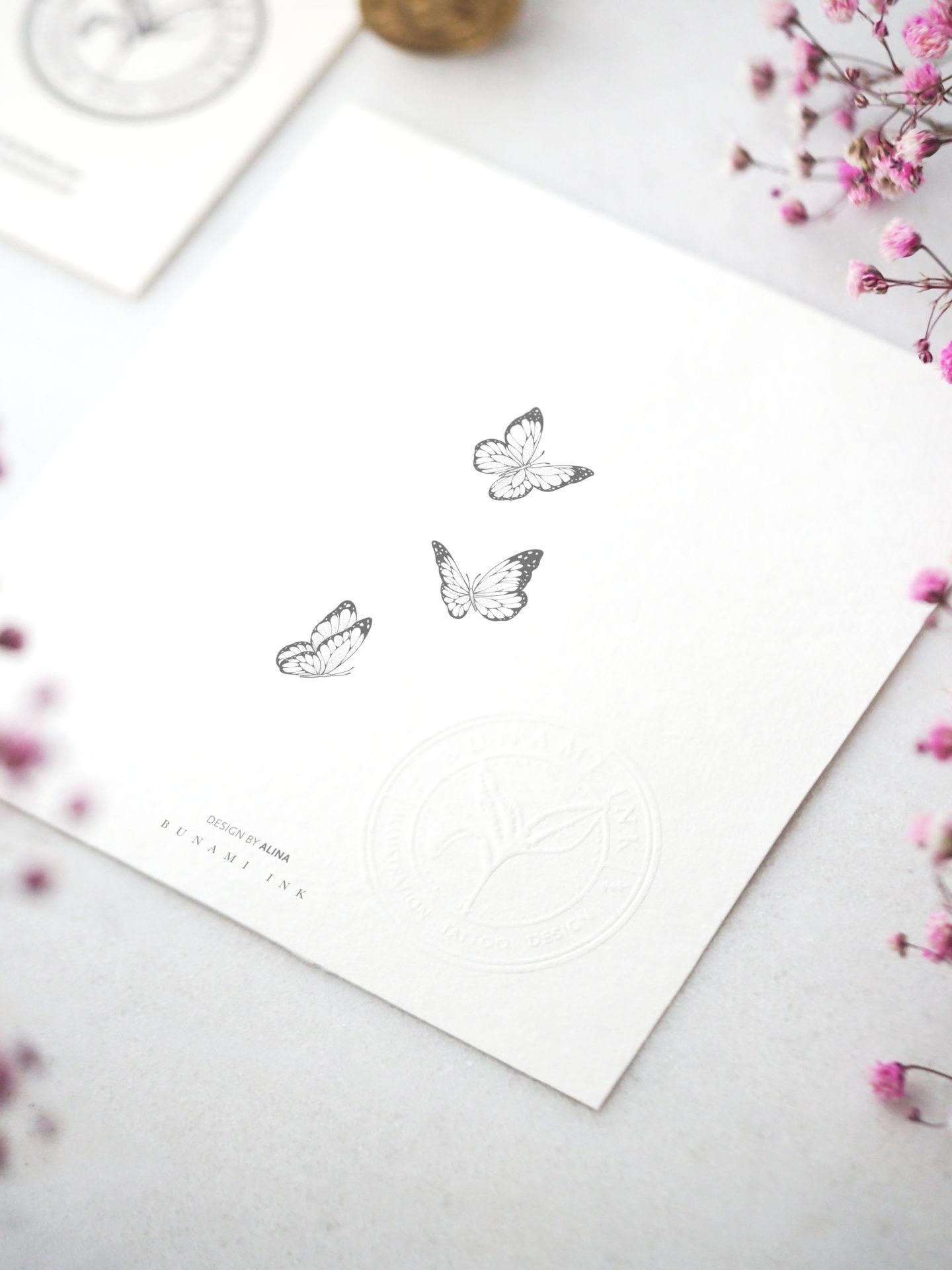Three butterflies by Alina BUNAMI INK 2023-04-28