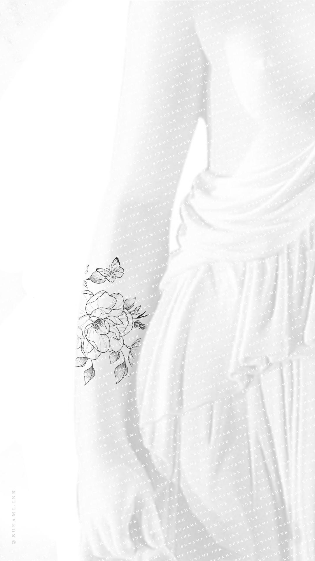 Figur2 Big peony branch & butterflies by Alina BUNAMI INK 2023-12-13