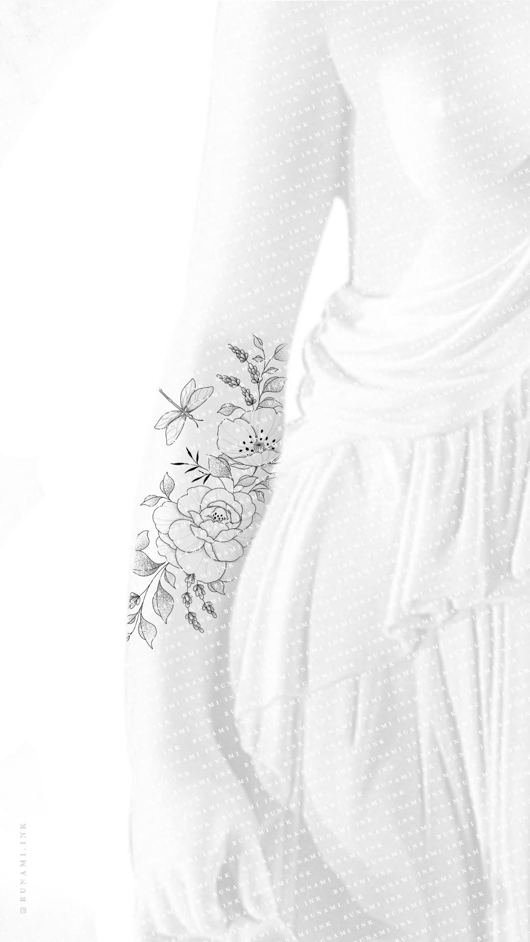 Figur1 Dragonfly & peony floral by Alina BUNAMI INK 2024-03-04