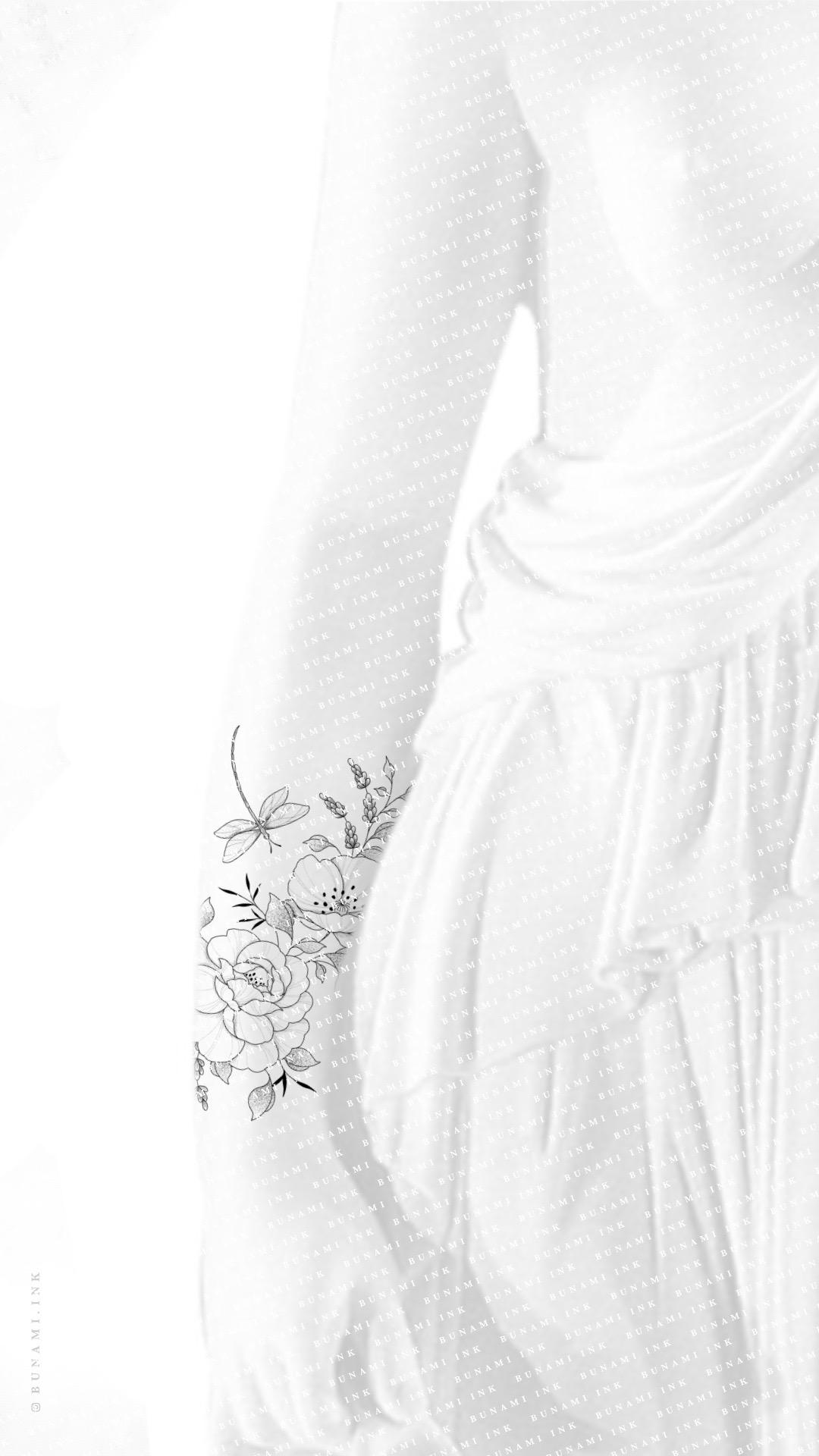 Figur2 Dragonfly & peony floral by Alina BUNAMI INK 2024-03-04