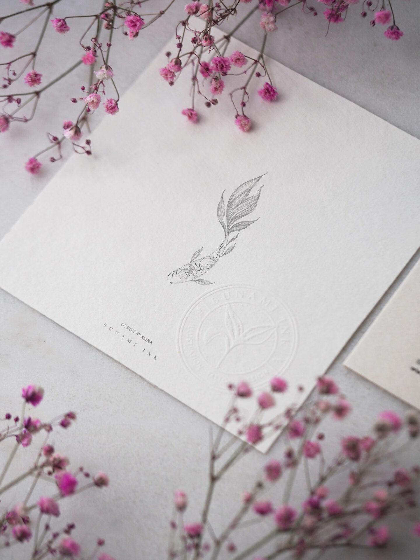 Floral koi by Alina BUNAMI INK 2024-11-26