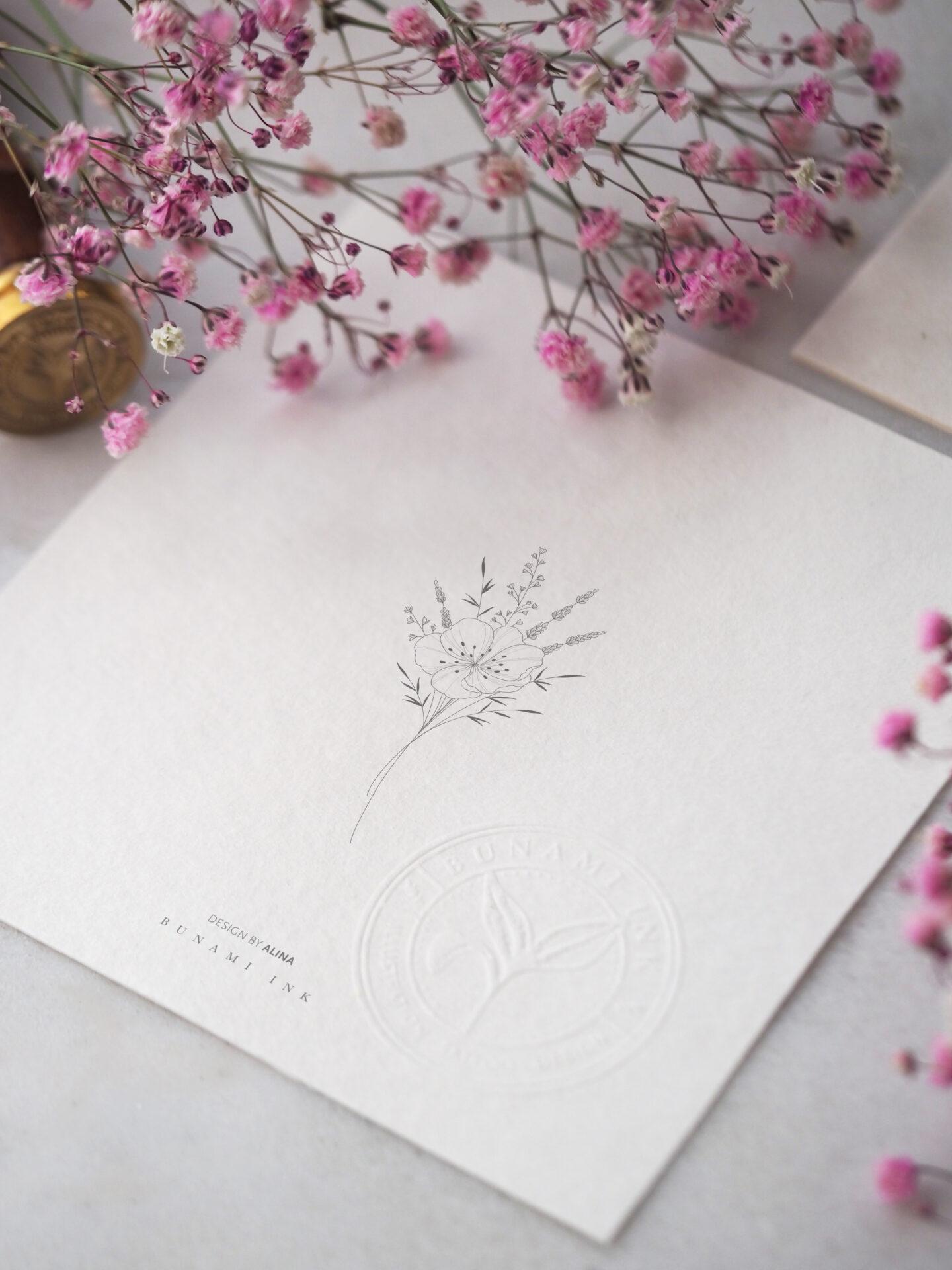 Wild anemone bouquet by Alina BUNAMI INK 2024-12-13