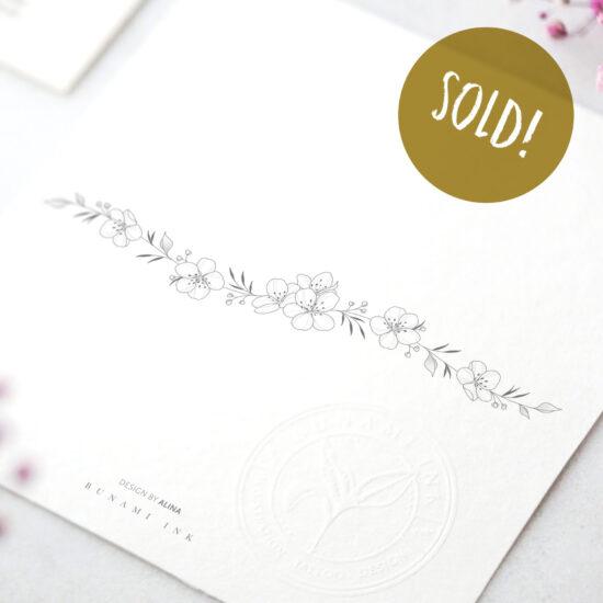 Cherry blossom bracelet by Alina BUNAMI INK 2025-02-19_sold