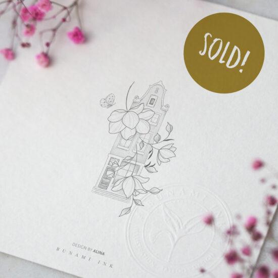 Floral canal house by Alina BUNAMI INK 2025-02-19_sold