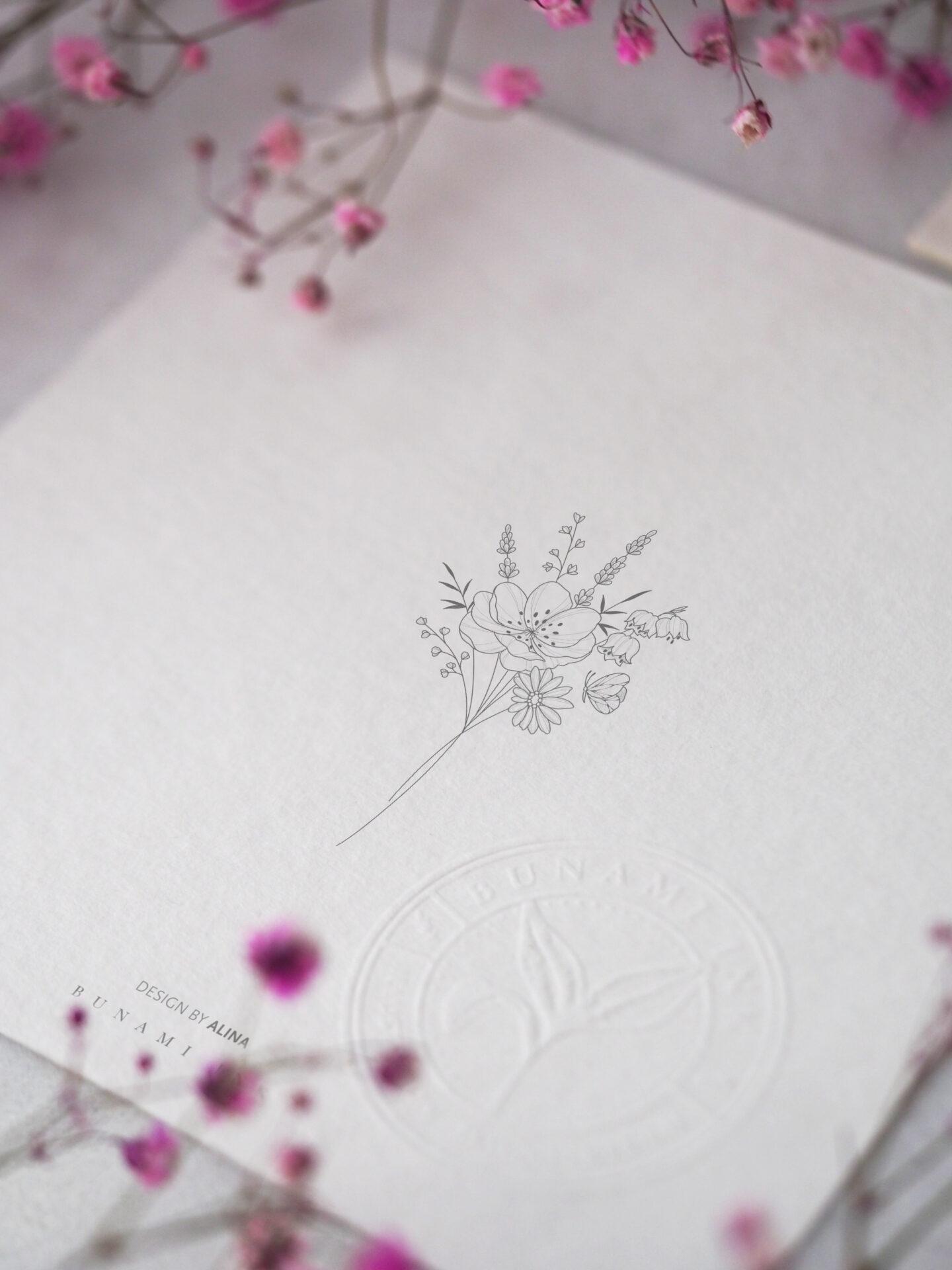 Wild flower bouquet by Alina BUNAMI INK 2025-02-19