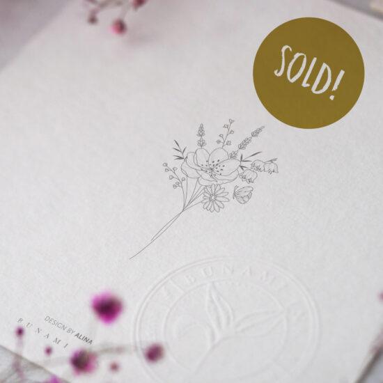 Wild flower bouquet by Alina BUNAMI INK 2025-02-19_sold