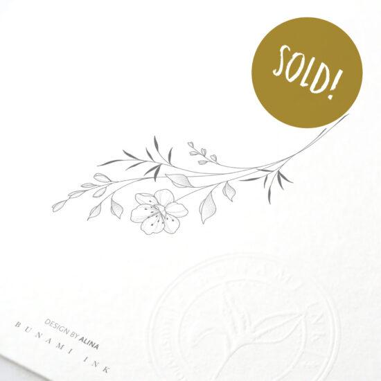 Wild blossom branch by Alina BUNAMI INK 2025-04-07_sold