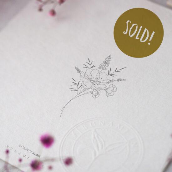 Wild rose, carnation & larkspur bouquet by Alina BUNAMI INK 2025-05-22_sold