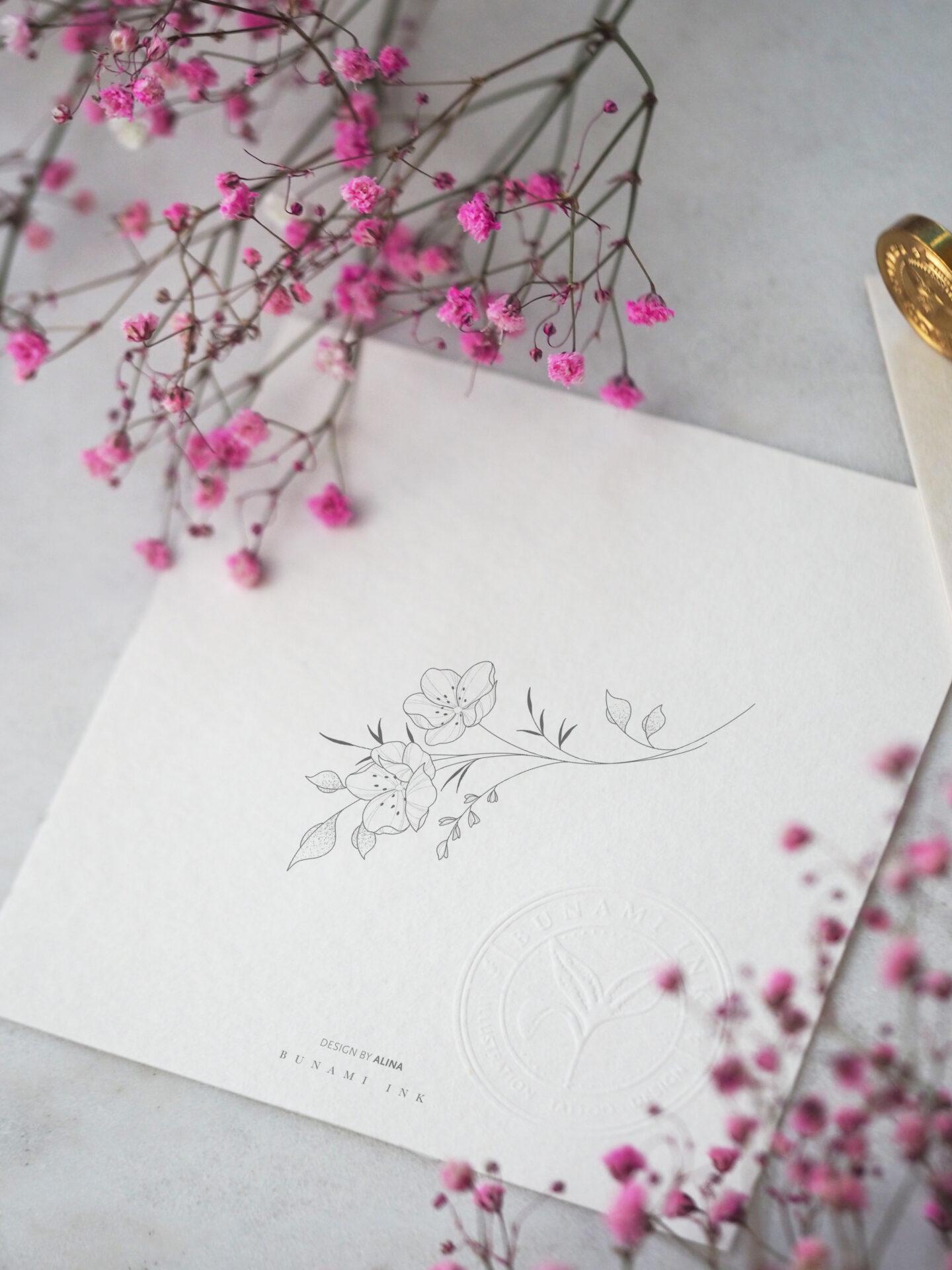 Blossom branch by Alina BUNAMI INK 2025-07-27