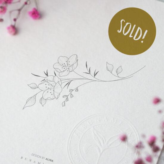 Blossom branch by Alina BUNAMI INK 2025-07-27_sold