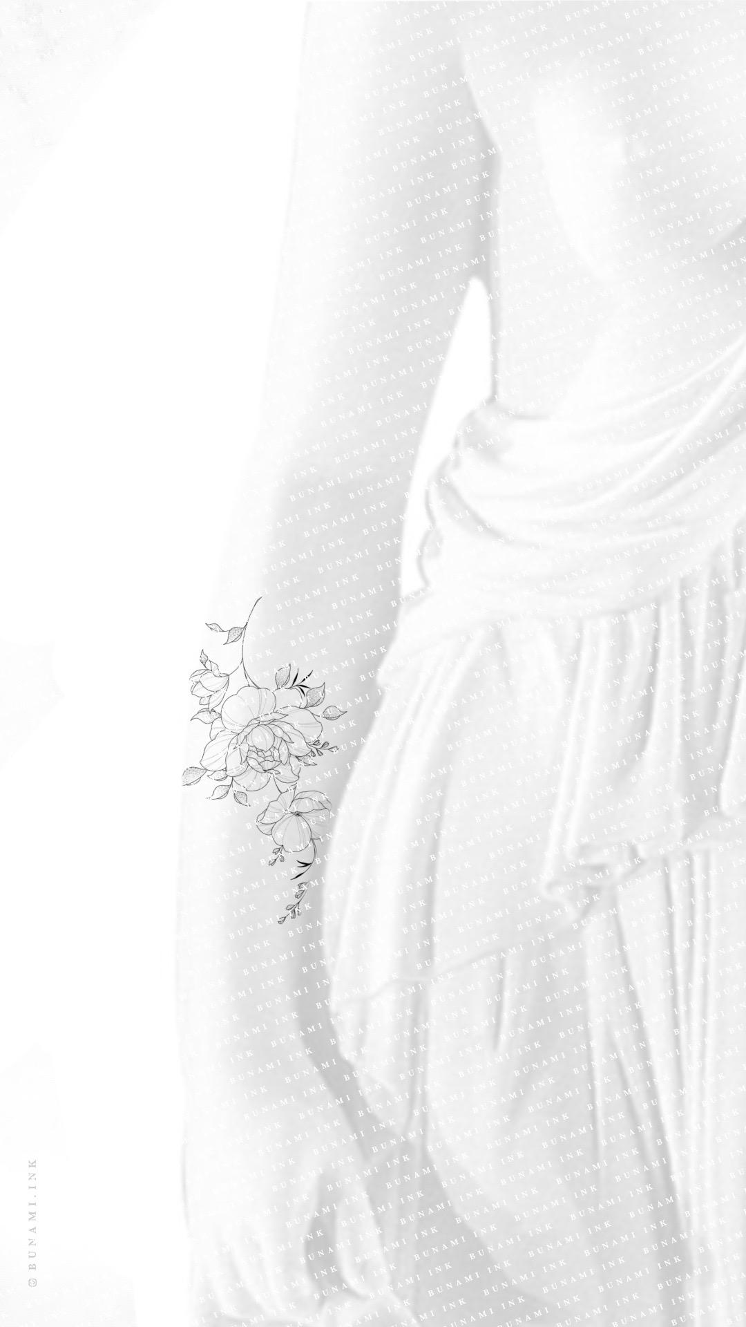 Figur1 Big peony & poppy branch by Alina BUNAMI INK 2025-07-27